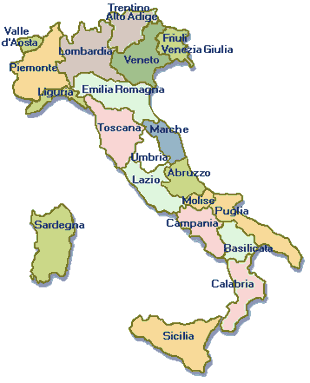 Clicca sulla regione per trovare l'Case vacanze